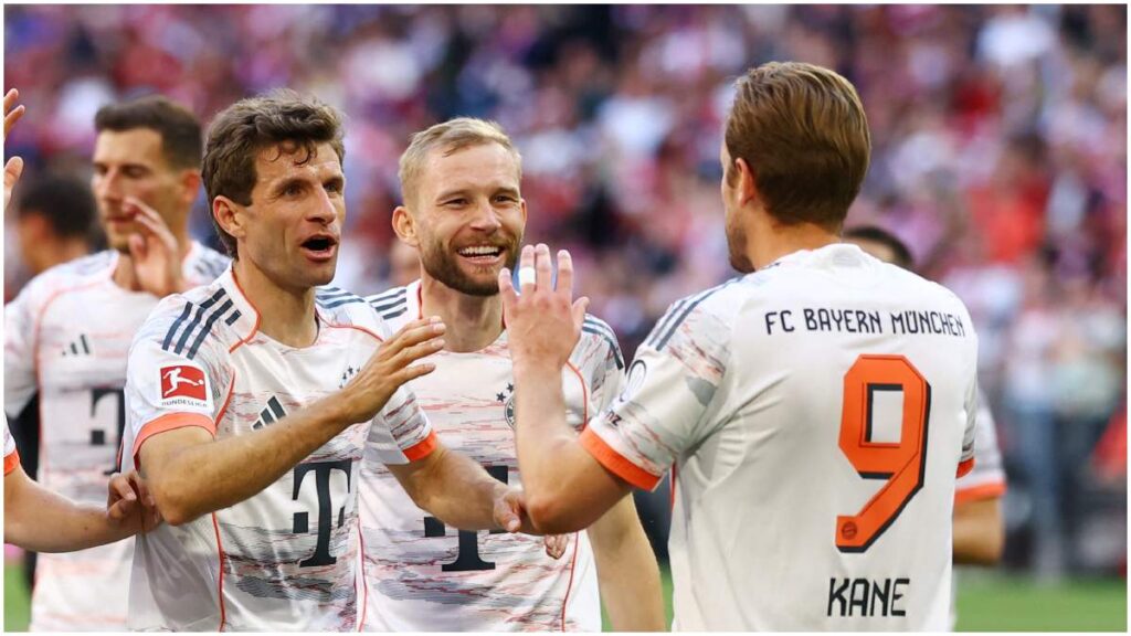 Harry Kane celebra con gol el título del Bayern Munich | Reuters